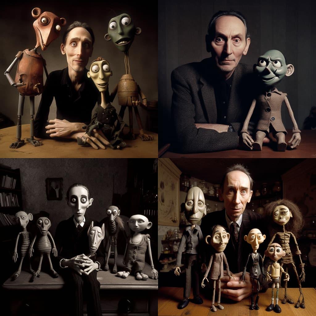 Henry Selick style, Midjourney V5, render 1 of 4