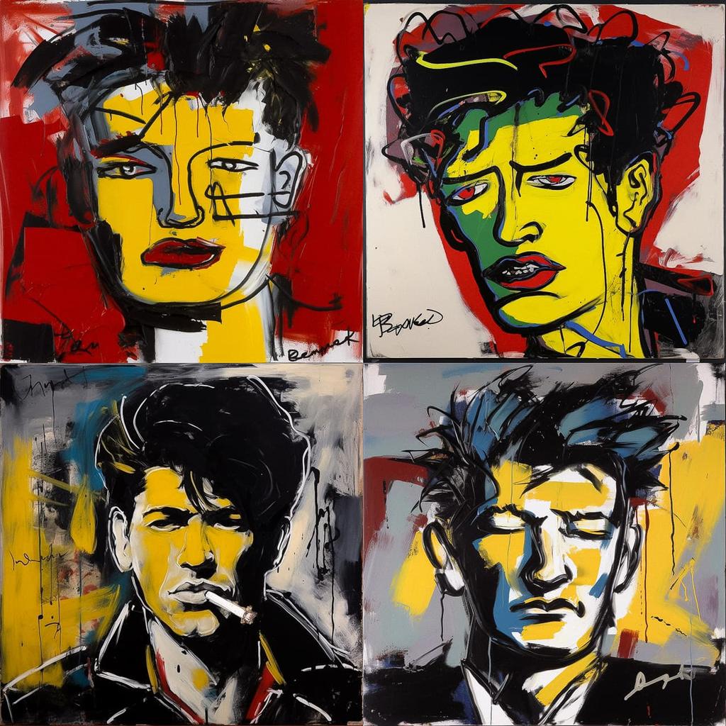 Herman Brood style, Midjourney V5, render 1 of 4