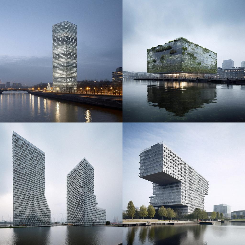 Herzog & de Meuron style, Midjourney V5, render 1 of 4