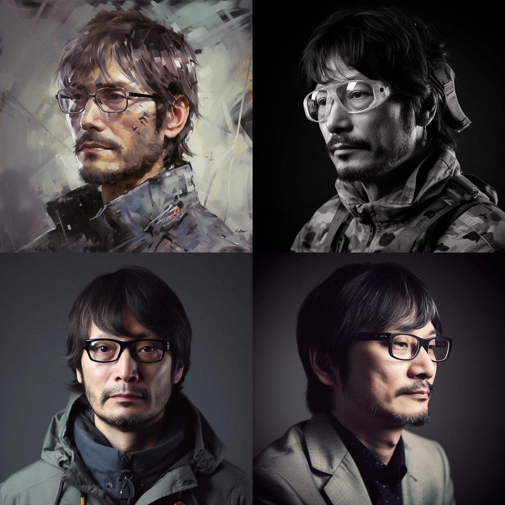 Hideo Kojima style, Midjourney V5, render 1 of 4