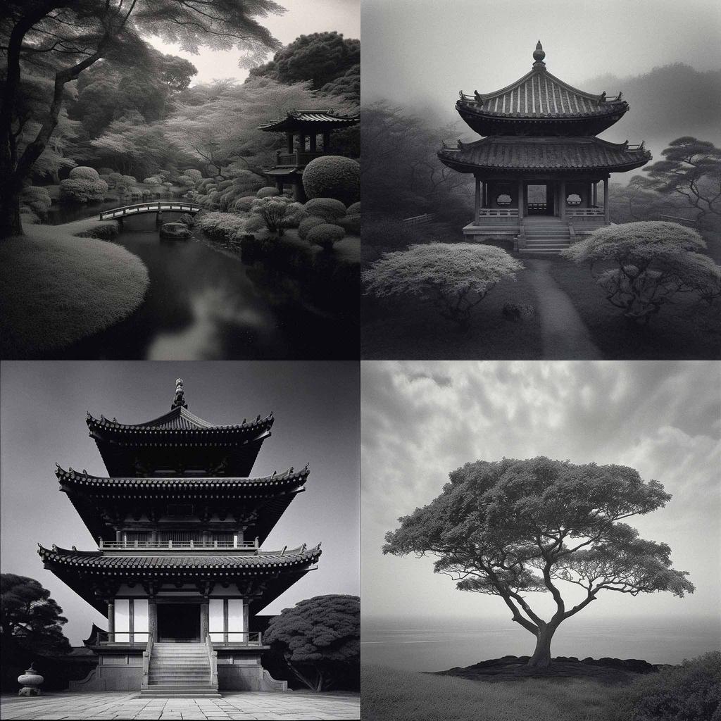 Hiroshi Sugimoto style, Midjourney V5, render 1 of 4