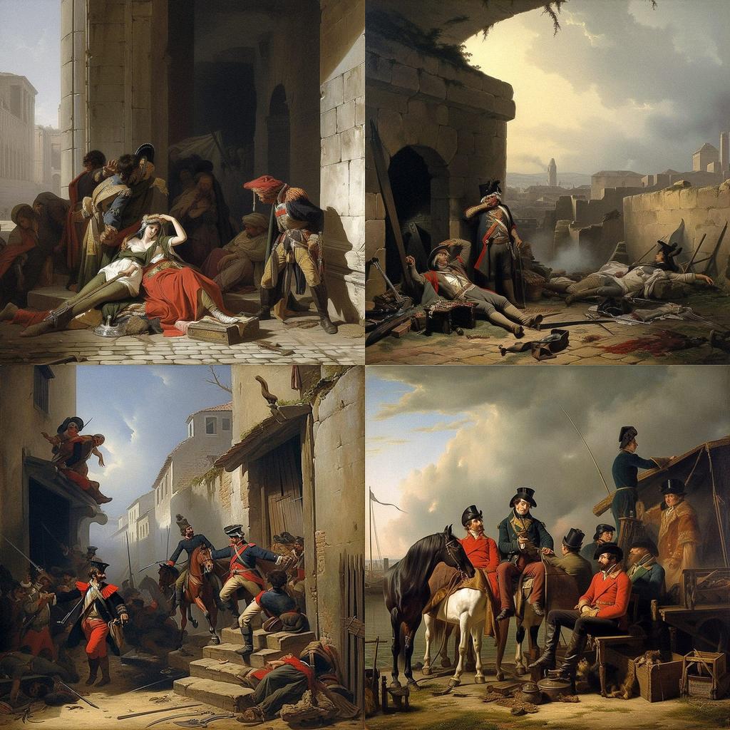 Horace Vernet style, Midjourney V5, render 1 of 4