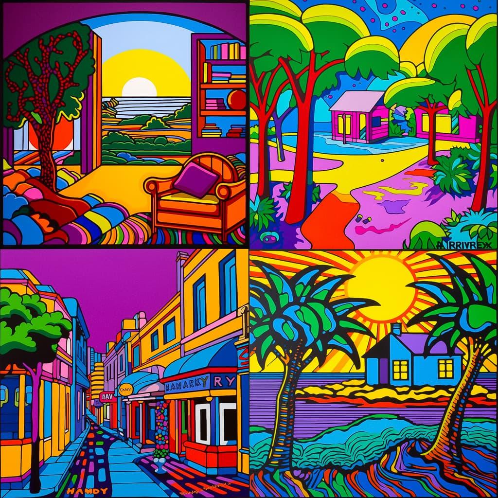 Howard Arkley style, Midjourney V5, render 1 of 4