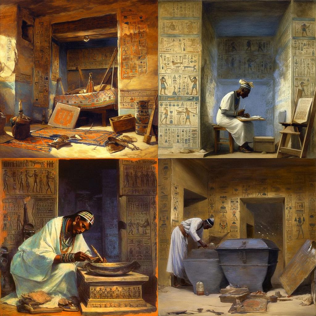 Howard Carter style, Midjourney V5, render 1 of 4