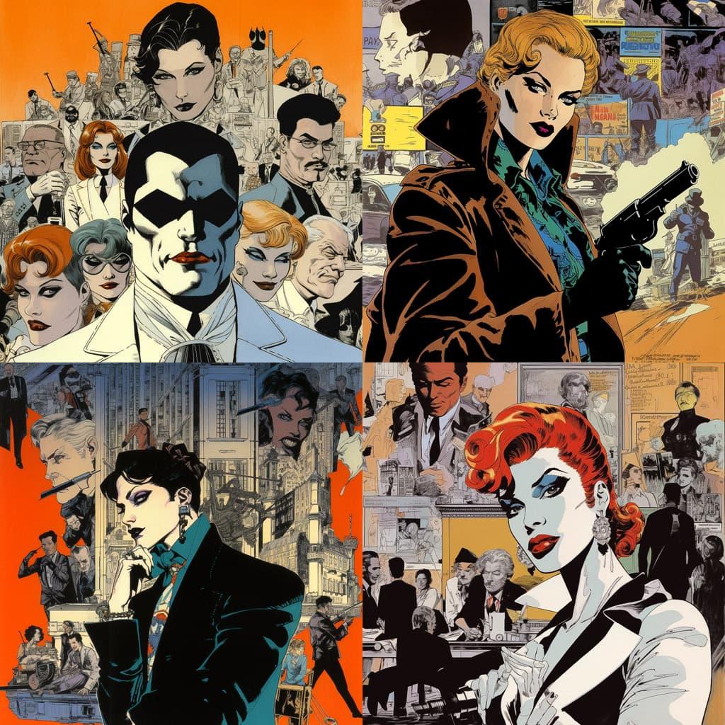 Howard Chaykin style, Midjourney V5, render 1 of 4