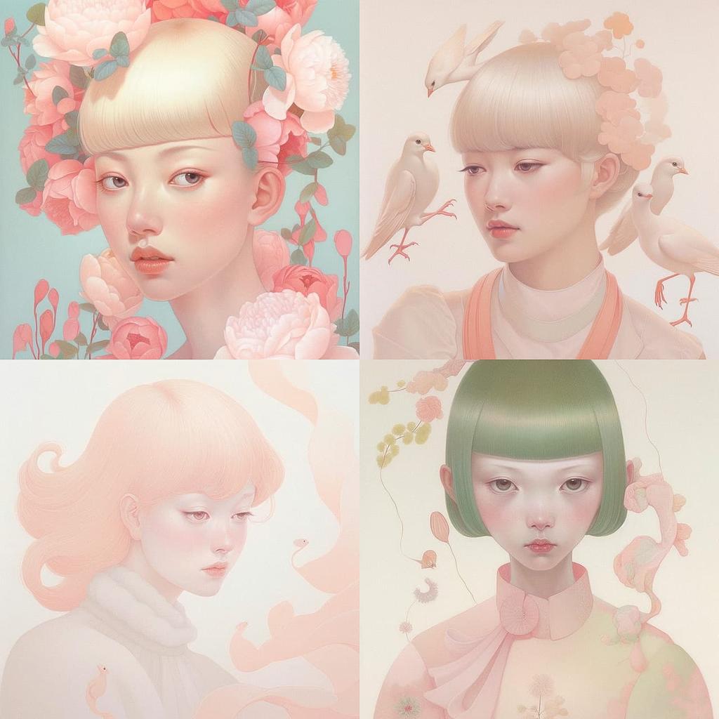 Hsiao Ron Cheng style, Midjourney V5, render 1 of 4