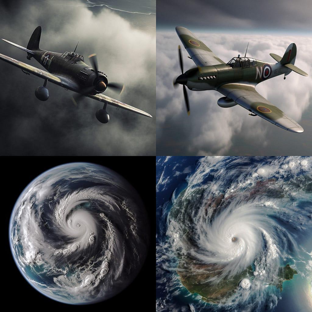 Hurricane style, Midjourney V5, render 1 of 4