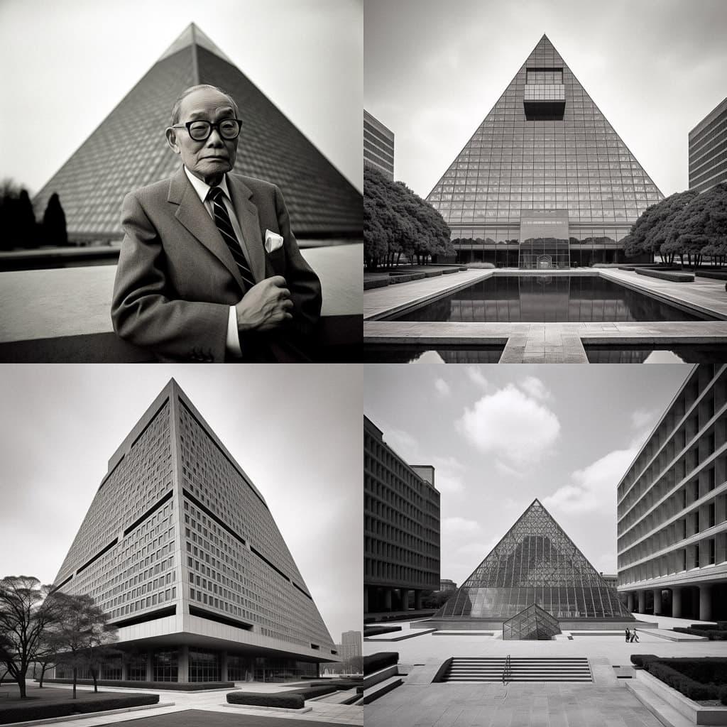 I. M. Pei style, Midjourney V5, render 1 of 4