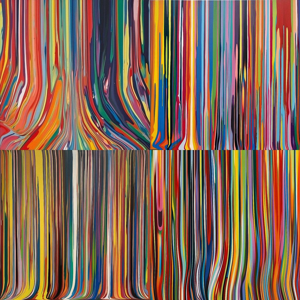 Ian Davenport style, Midjourney V5, render 1 of 4