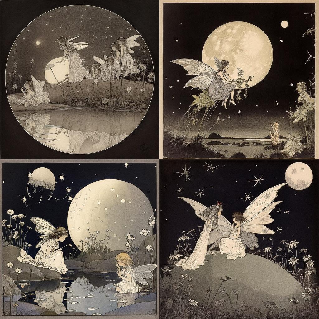 Ida Rentoul Outhwaite style, Midjourney V5, render 1 of 4