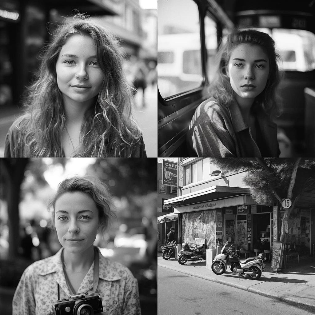 Ilford XP2 400 style, Midjourney V5, render 1 of 4
