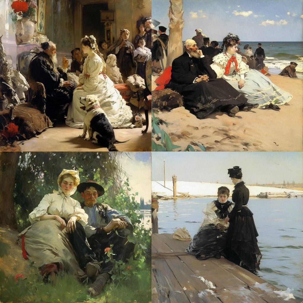 Ilya Repin style, Midjourney V5, render 1 of 4