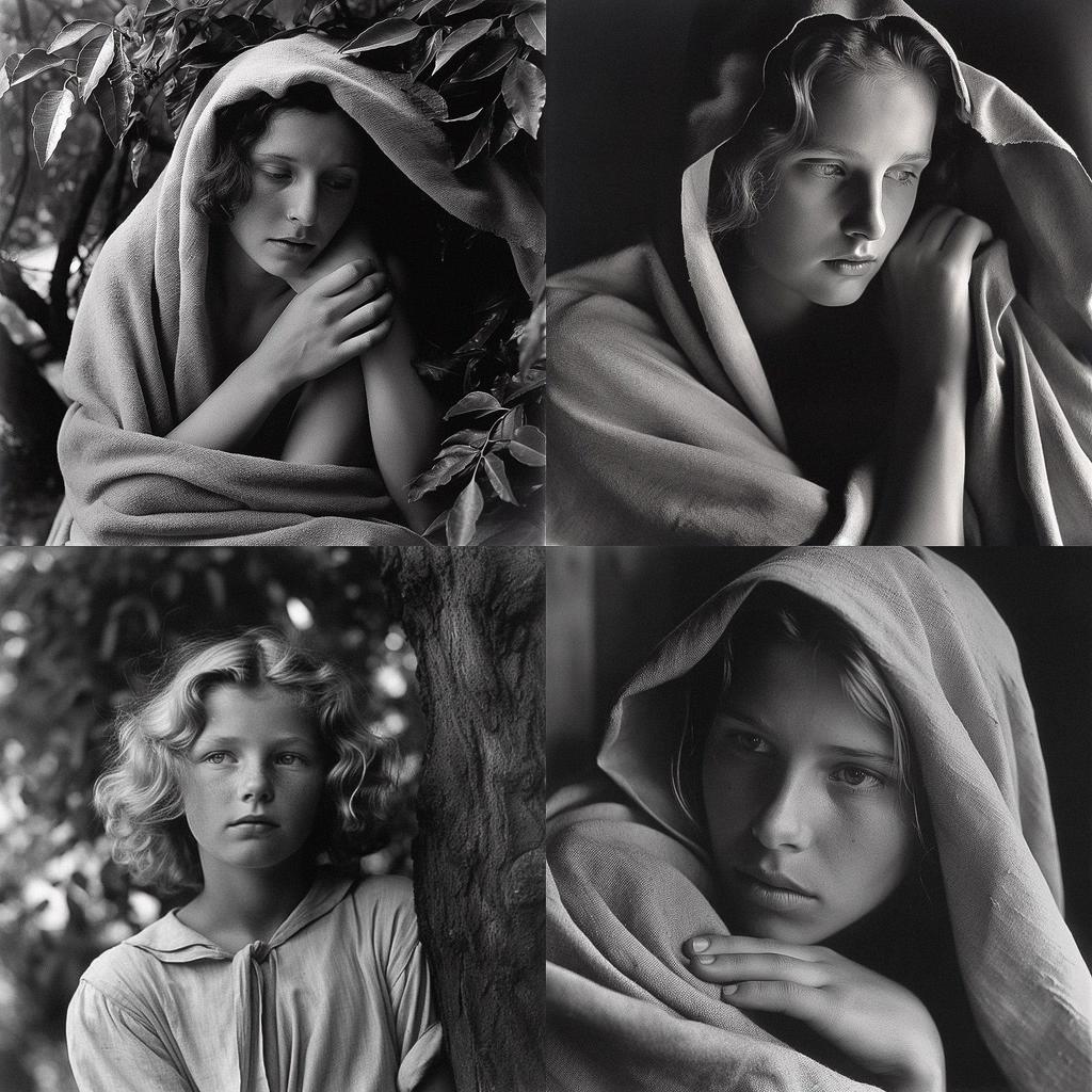 Imogen Cunningham style, Midjourney V5, render 1 of 4