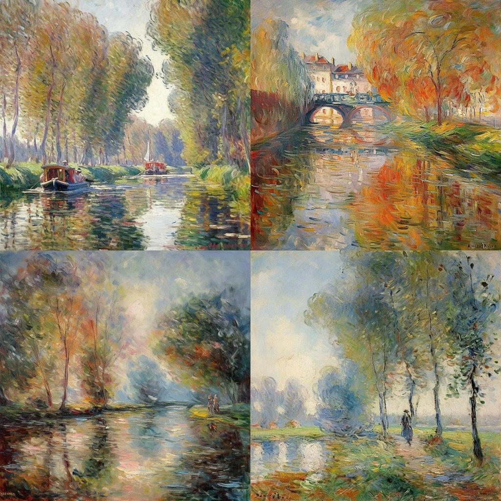Impressionism style, Midjourney V5, render 1 of 4