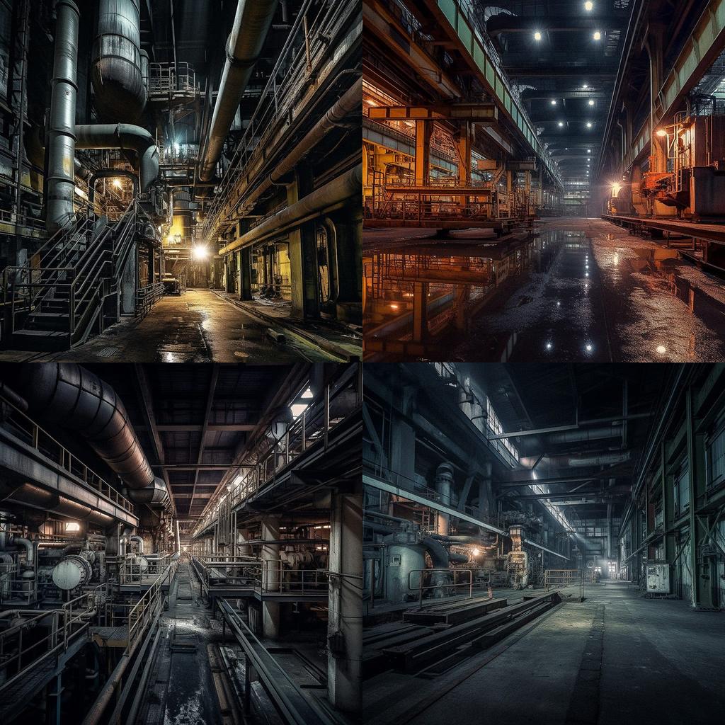 Industrial photography style, Midjourney V5, render 1 of 4