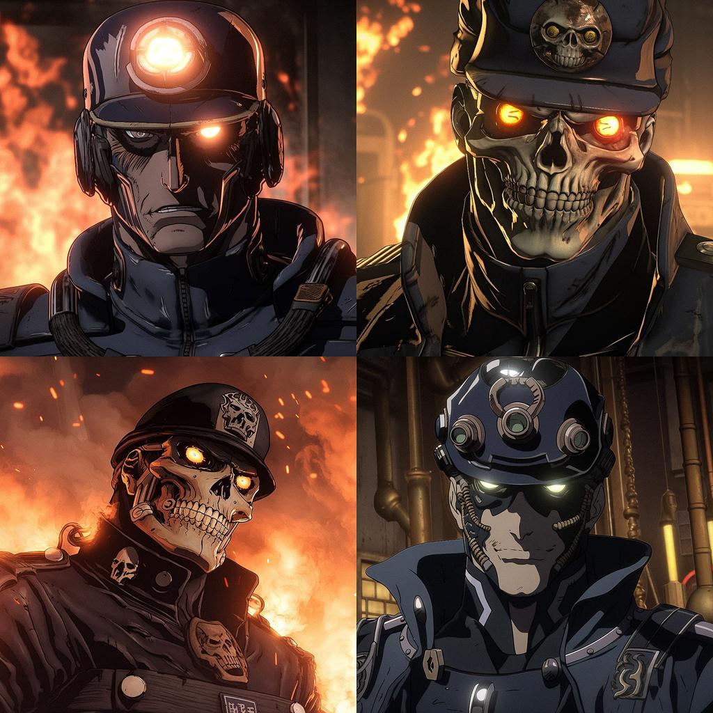 Inferno Cop style, Midjourney V5, render 1 of 4