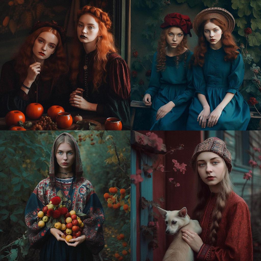 Inna Mosina style, Midjourney V5, render 1 of 4