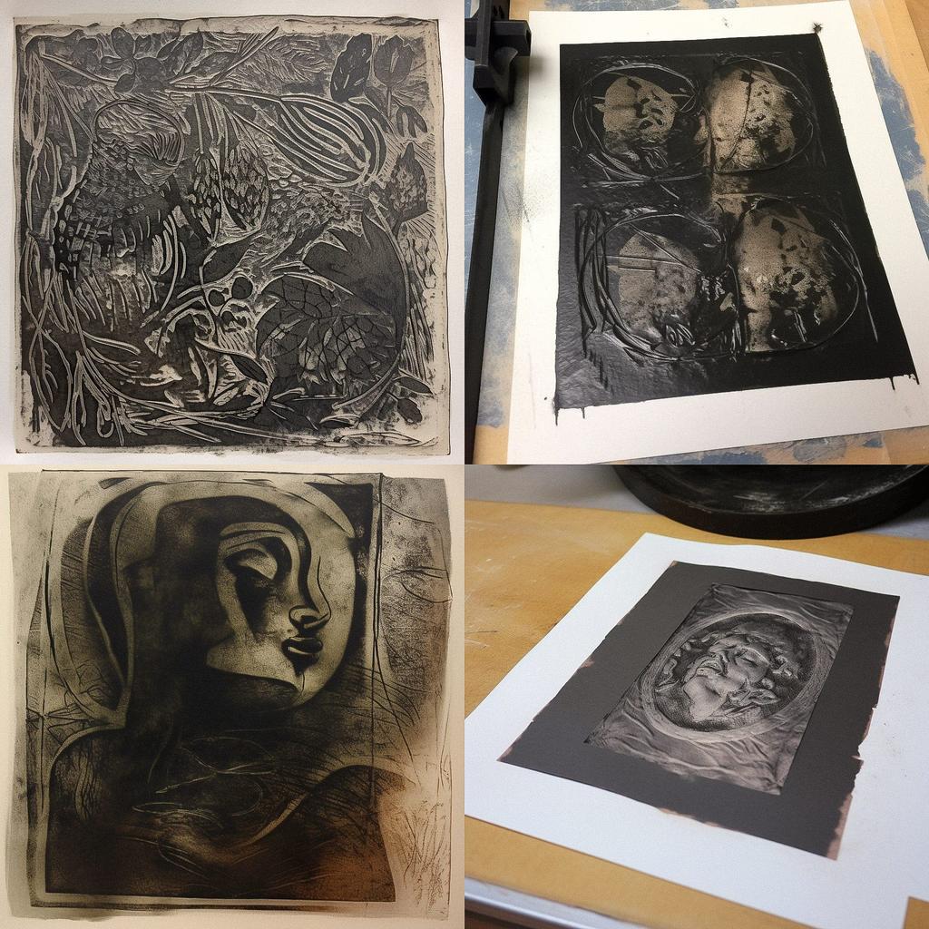 Intaglio print style, Midjourney V5, render 1 of 4