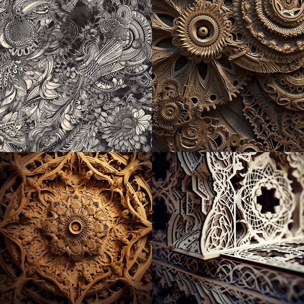 Intricate style, Midjourney V5, render 1 of 4