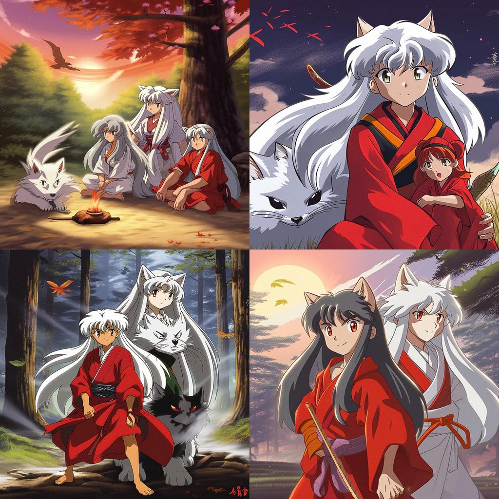 Inuyasha style, Midjourney V5, render 1 of 4