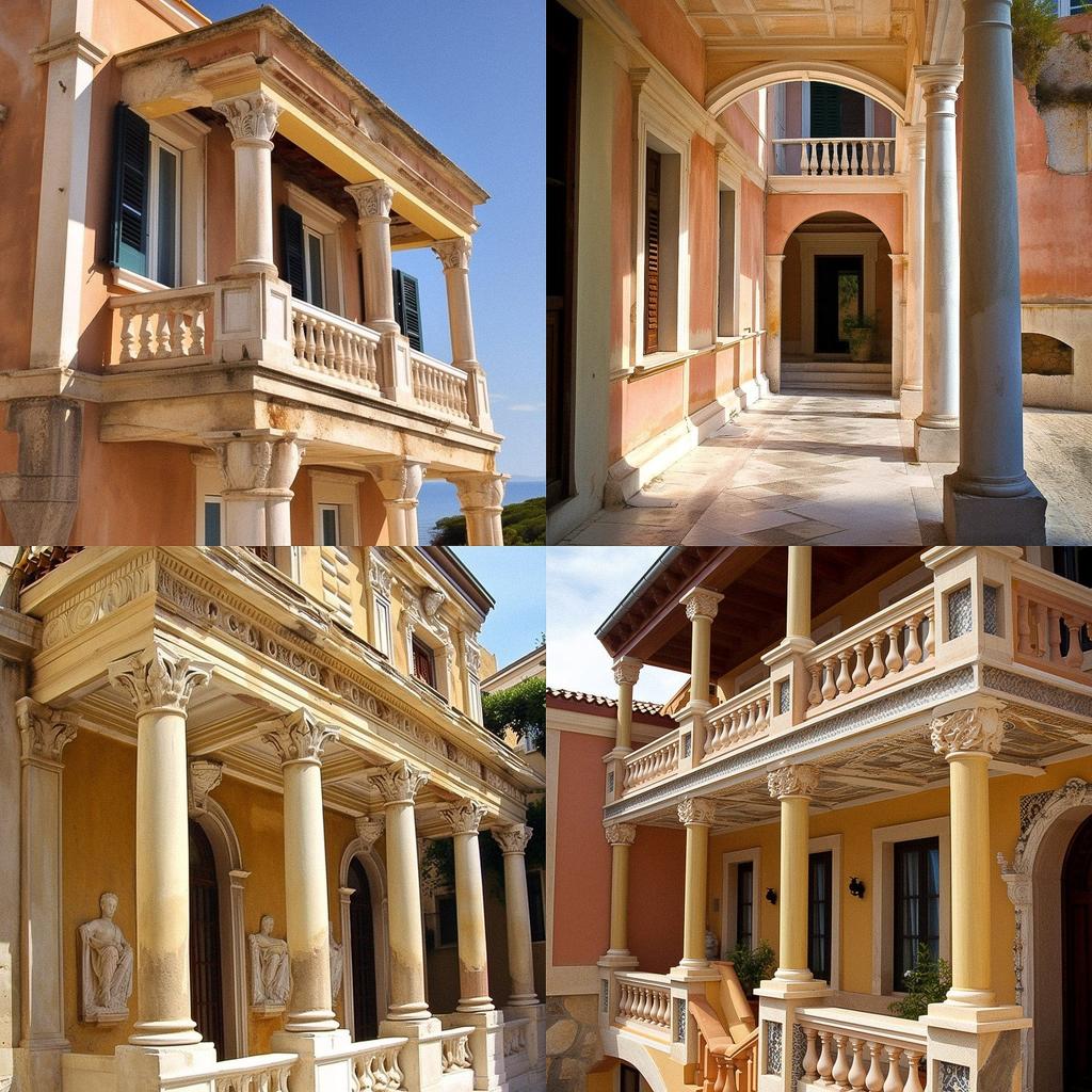 Ionian architecture style, Midjourney V5, render 1 of 4
