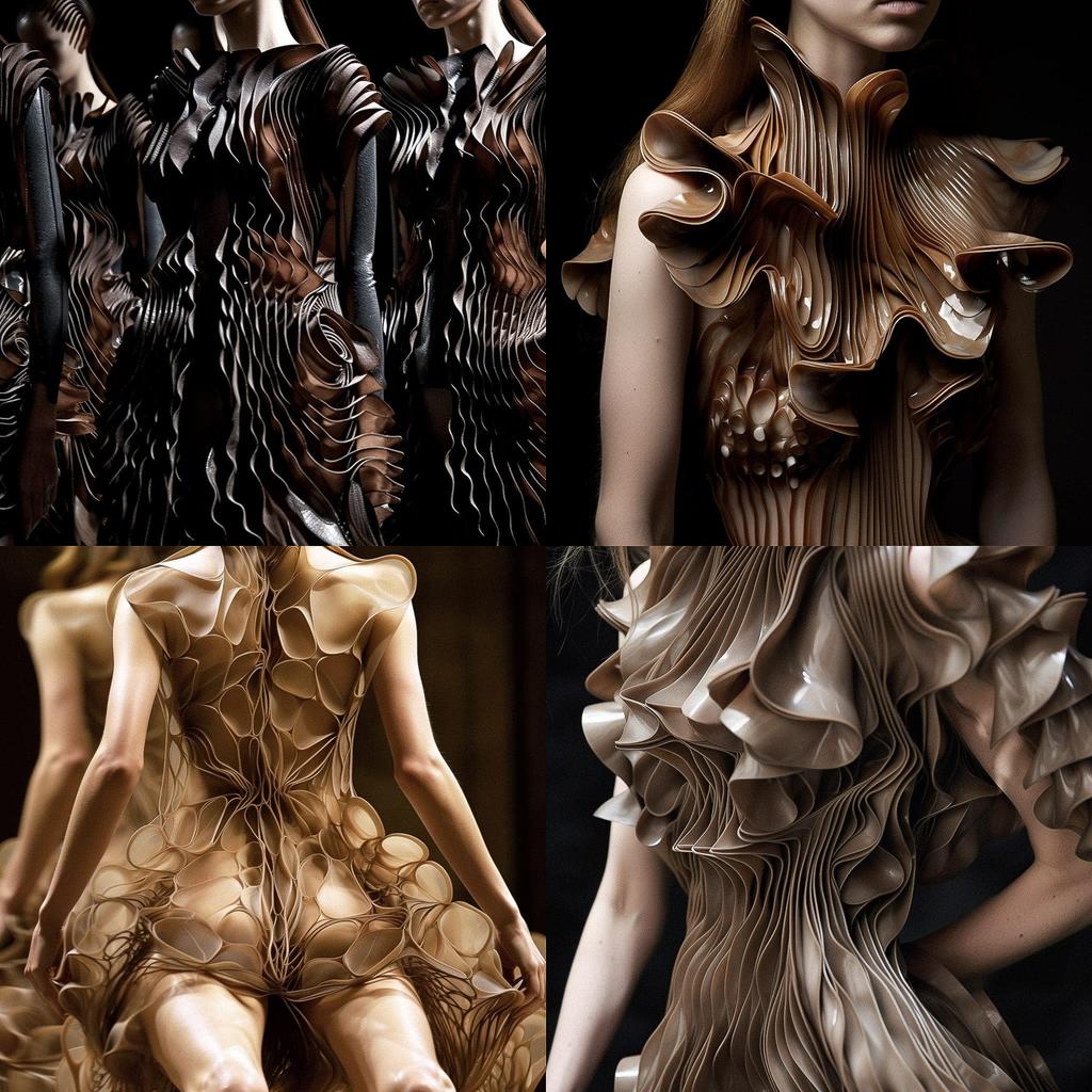 Iris van Herpen style, Midjourney V5, render 1 of 4