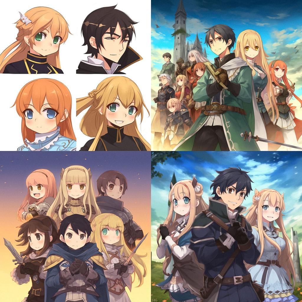 Isekai anime style style, Midjourney V5, render 1 of 4