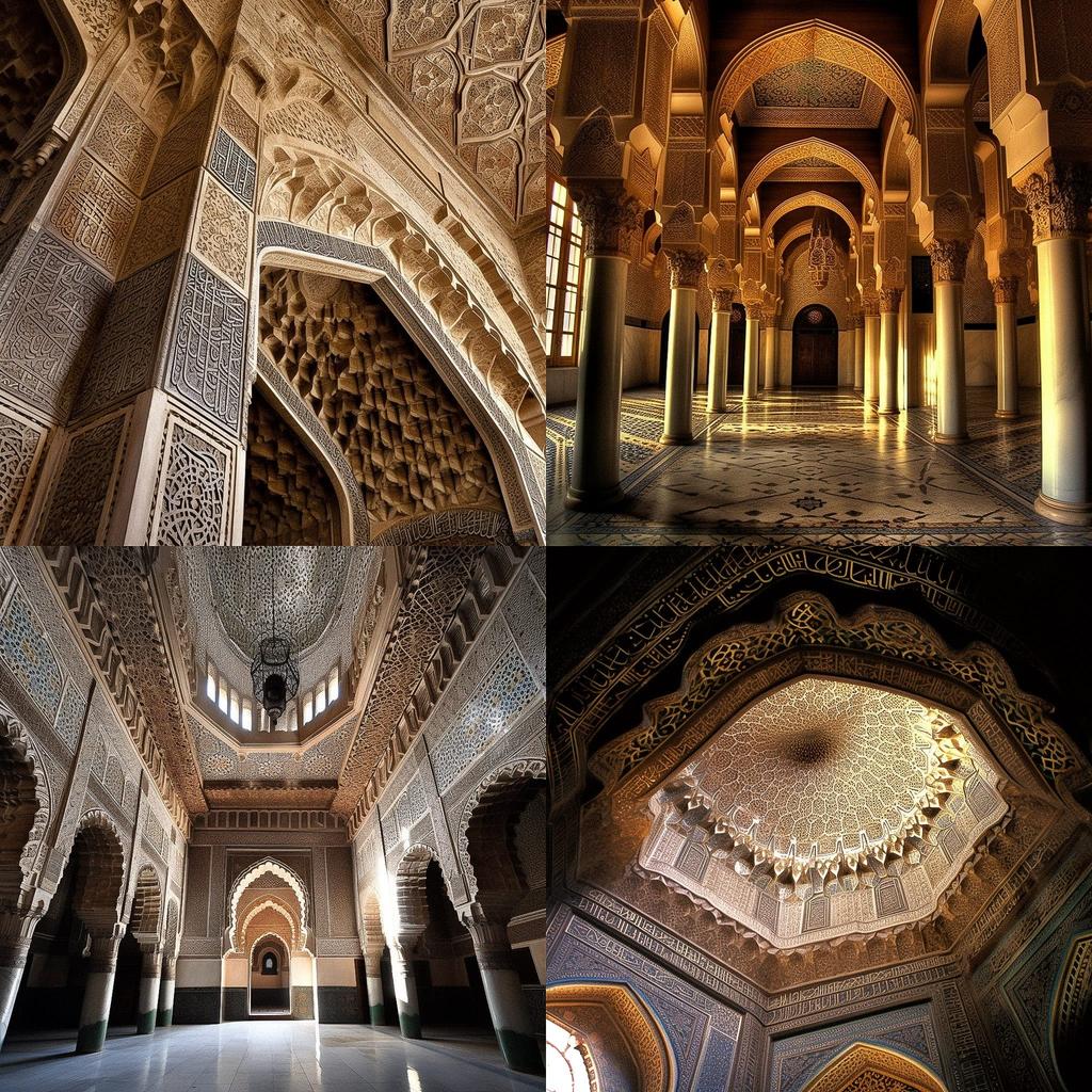 Islamic architecture style, Midjourney V5, render 1 of 4