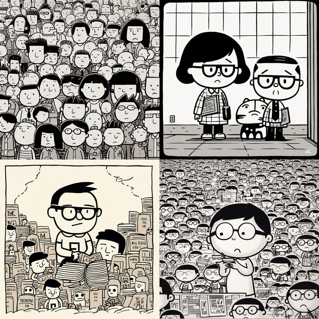 Ivan Brunetti style, Midjourney V5, render 1 of 4