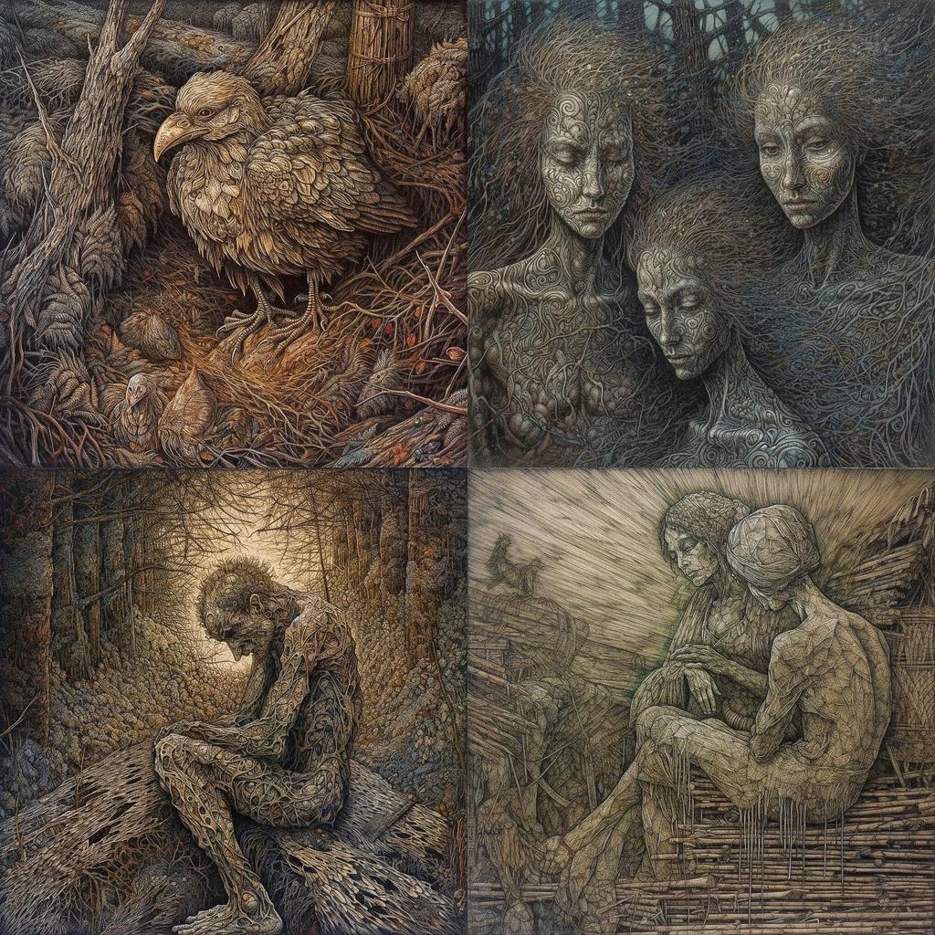 Ivan Marchuk style, Midjourney V5, render 1 of 4