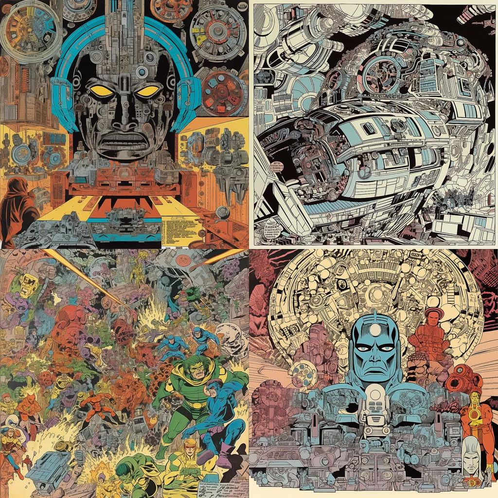 Jack Kirby style, Midjourney V5, render 1 of 4