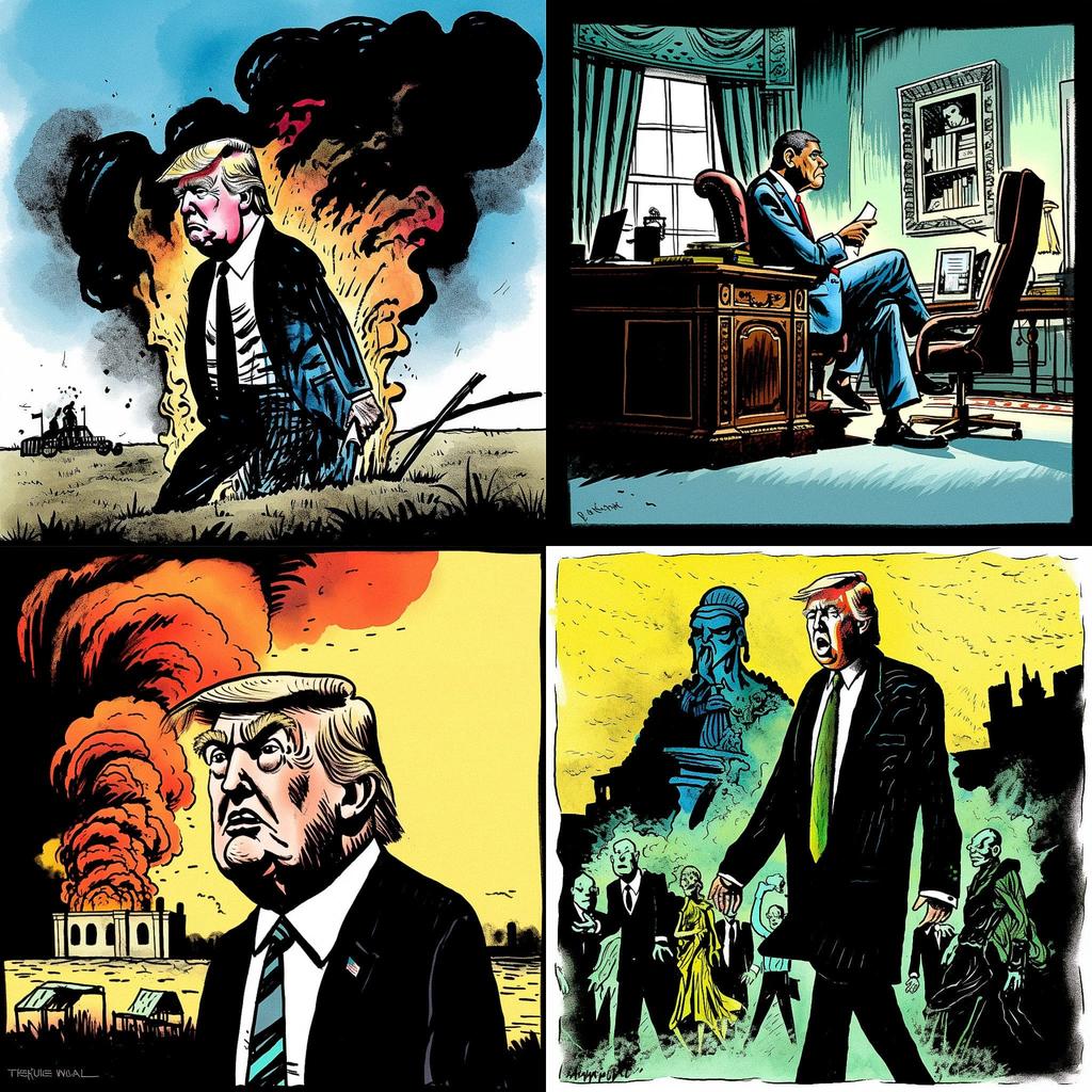 Jack Ohman style, Midjourney V5, render 1 of 4