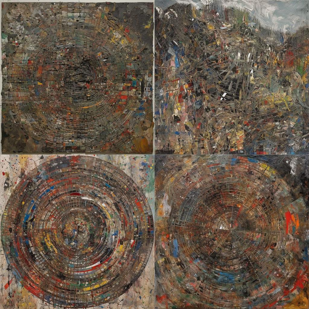 Jack Whitten style, Midjourney V5, render 1 of 4