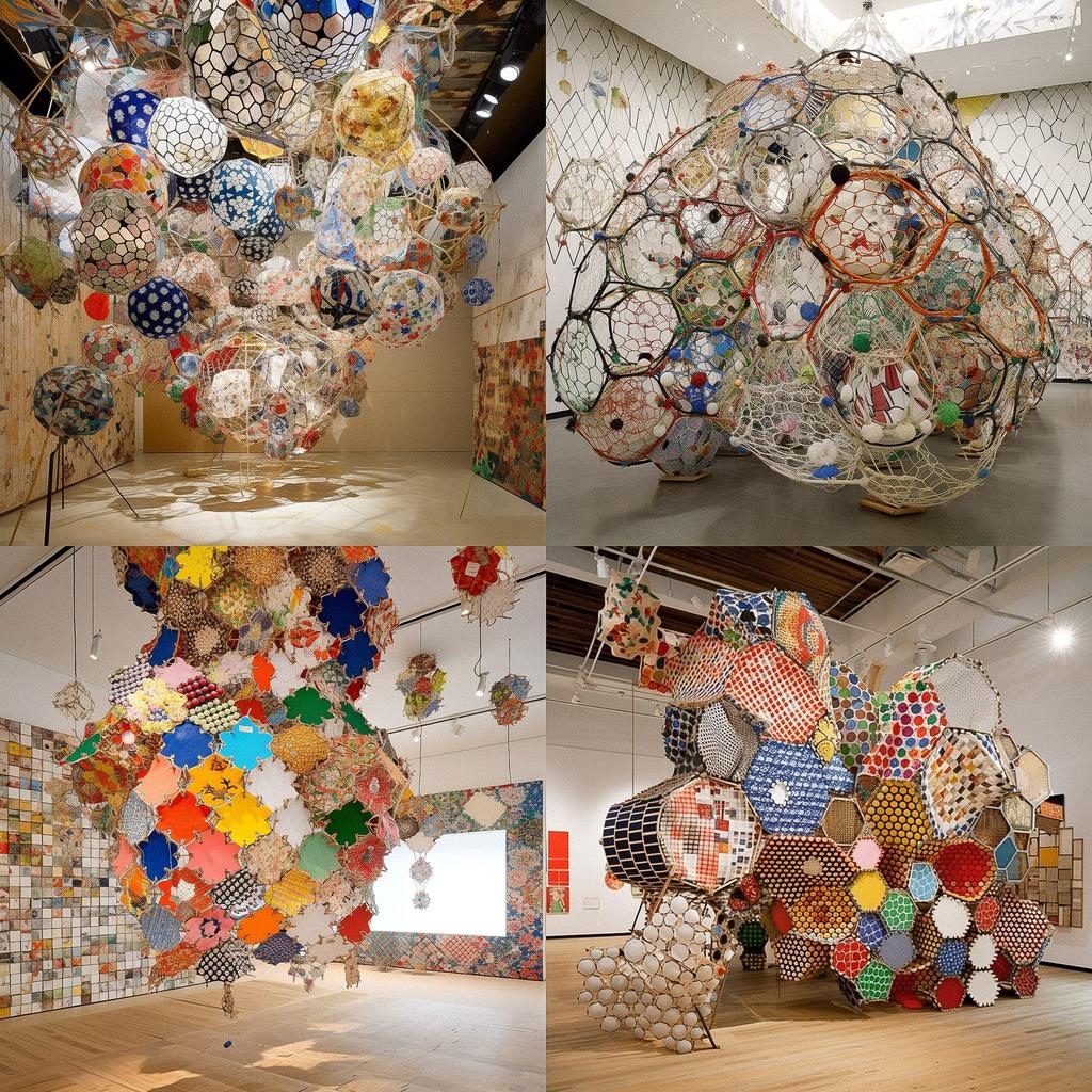 Jacob Hashimoto style, Midjourney V5, render 1 of 4