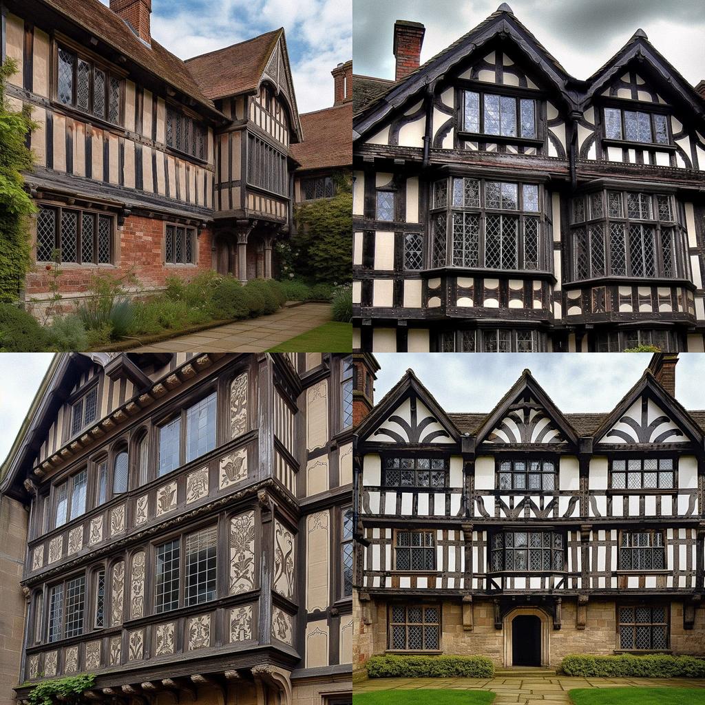 Jacobean architecture style, Midjourney V5, render 1 of 4