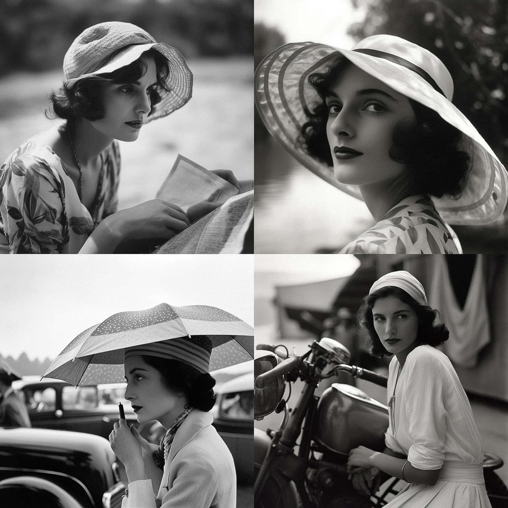 Jacques Henri Lartigue style, Midjourney V5, render 1 of 4