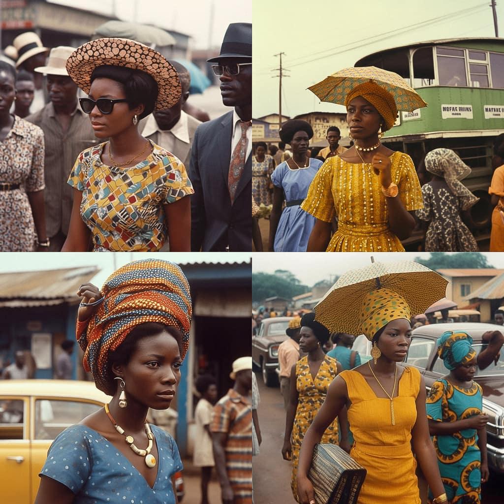 James Barnor style, Midjourney V5, render 1 of 4