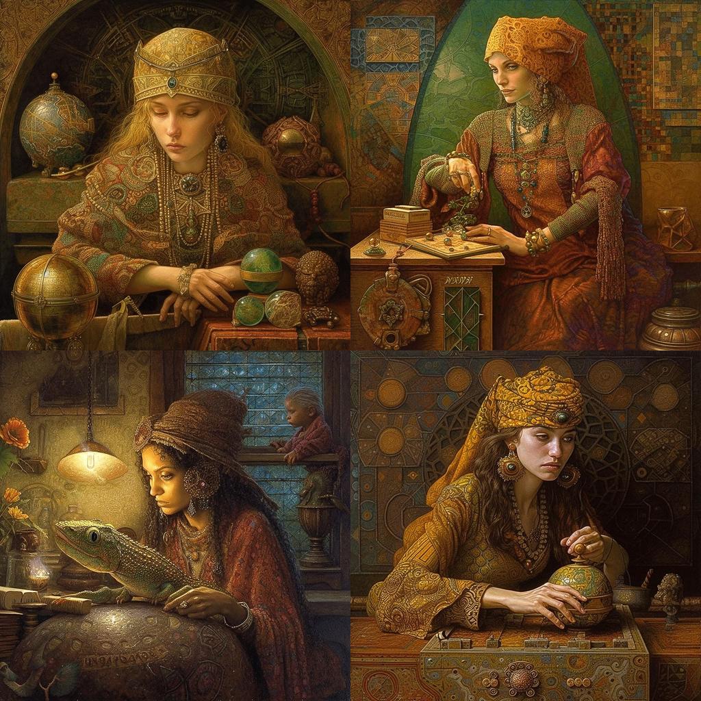 James C. Christensen style, Midjourney V5, render 1 of 4