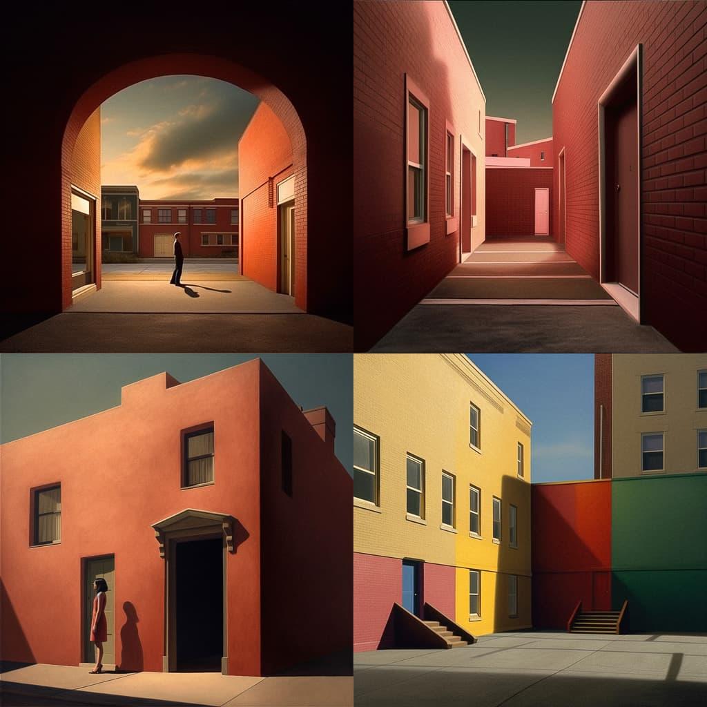 James Casebere style, Midjourney V5, render 1 of 4