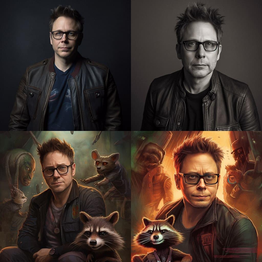 James Gunn style, Midjourney V5, render 1 of 4