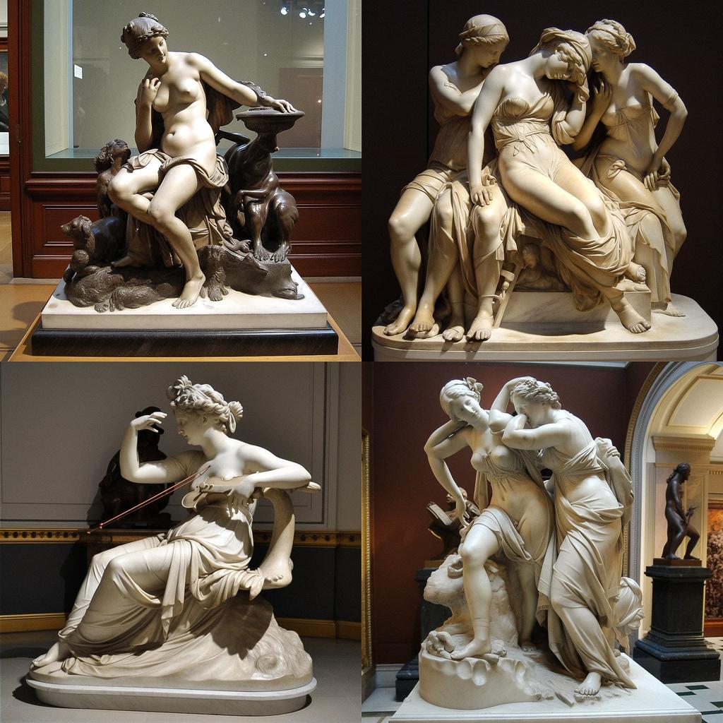 James Pradier style, Midjourney V5, render 1 of 4
