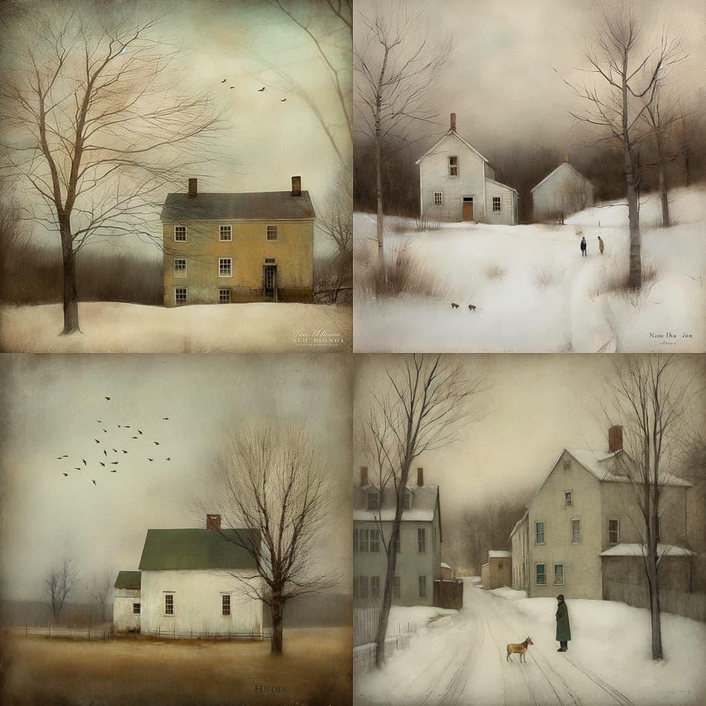 Jamie Heiden style, Midjourney V5, render 1 of 4