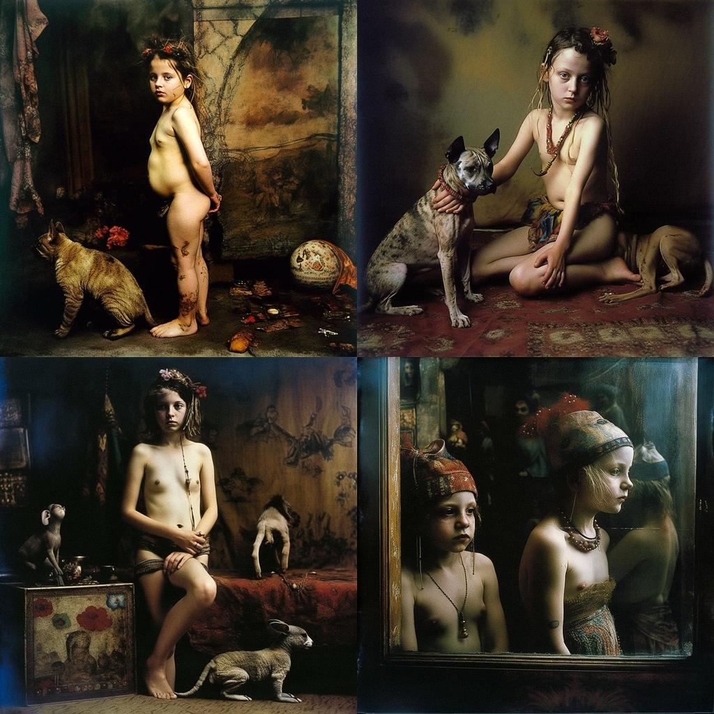 Jan Saudek style, Midjourney V5, render 1 of 4