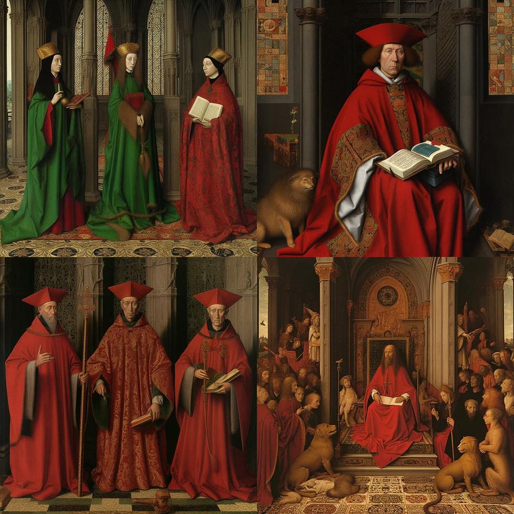 Jan Van Eyck style, Midjourney V5, render 1 of 4