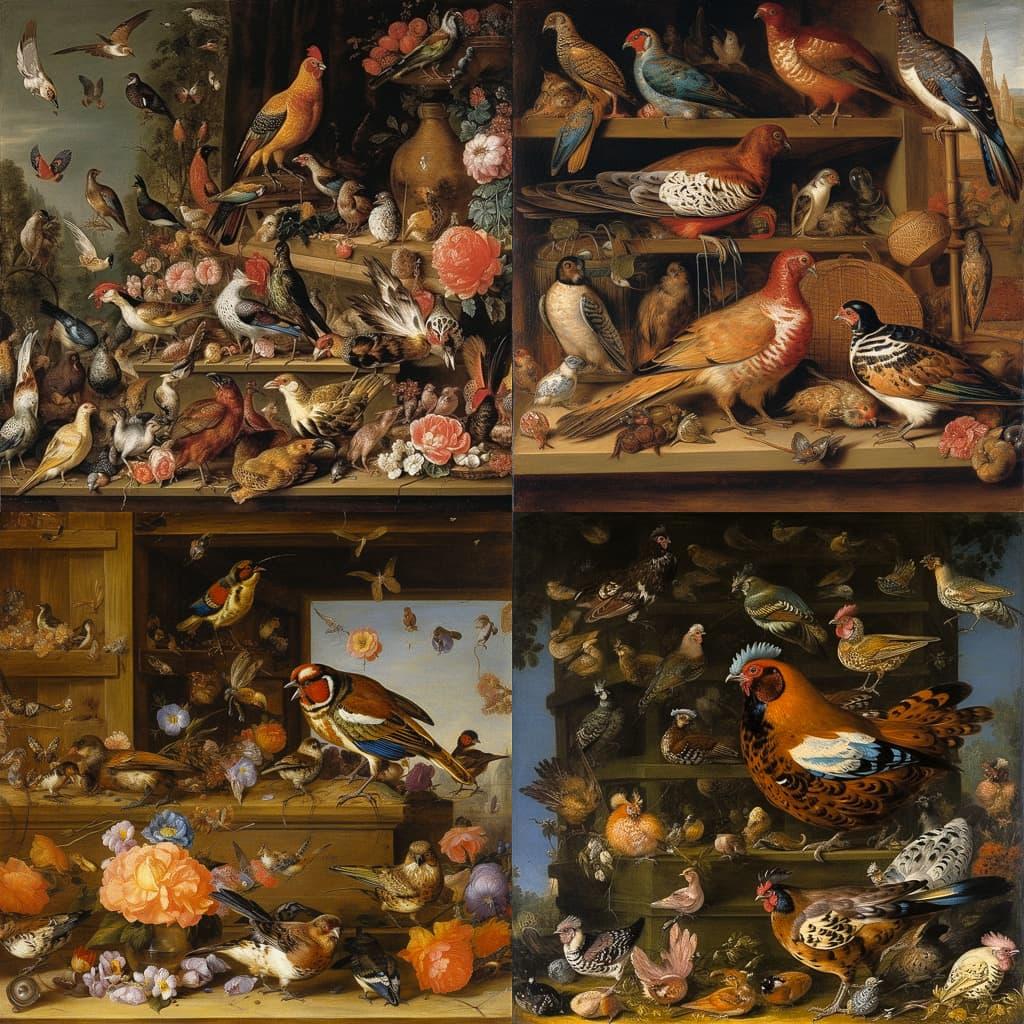 Jan van Kessel the Elder style, Midjourney V5, render 1 of 4