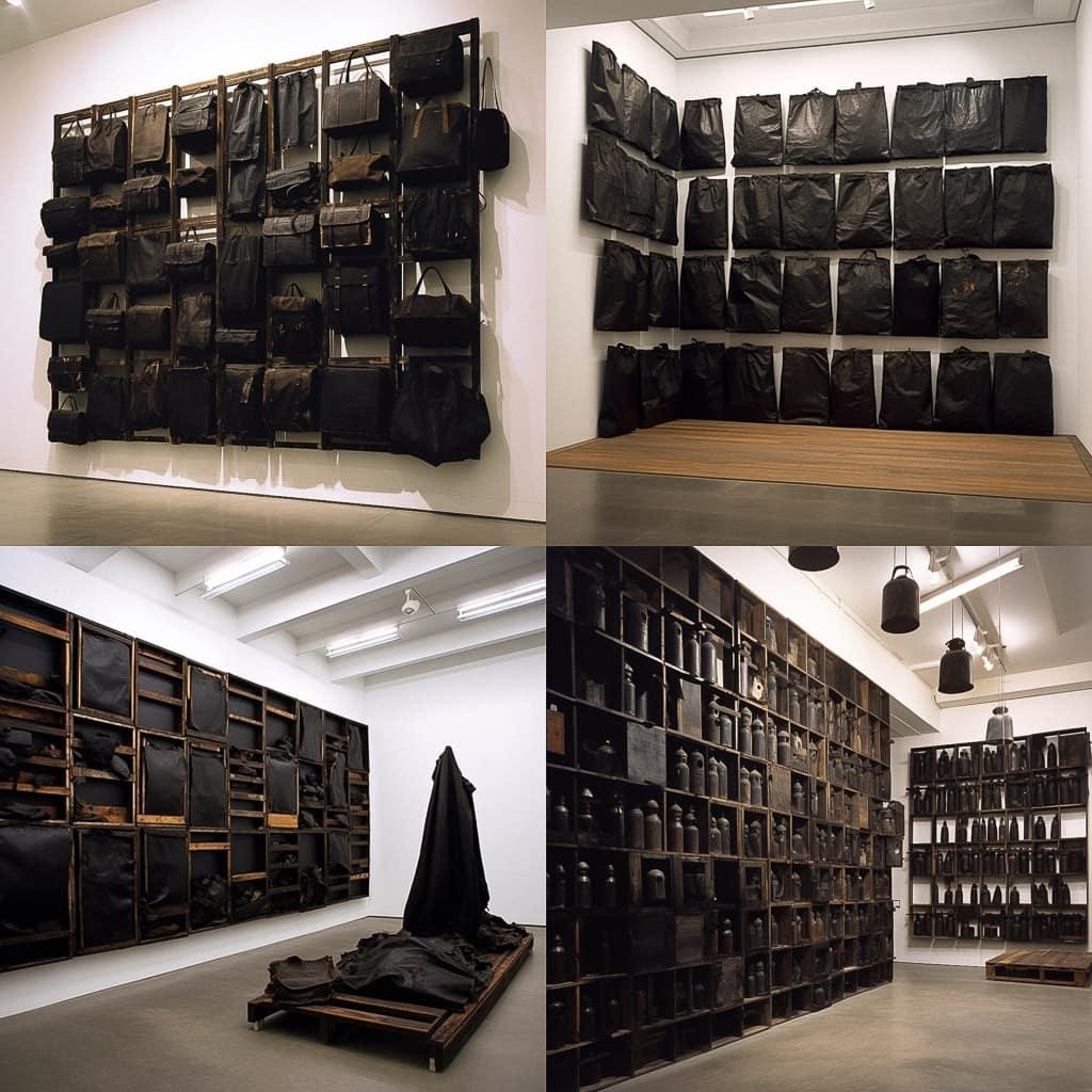 Jannis Kounellis style, Midjourney V5, render 1 of 4