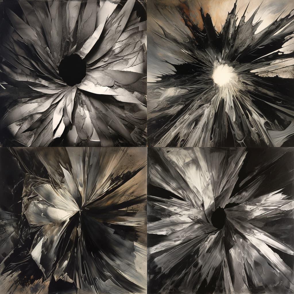 Jay DeFeo style, Midjourney V5, render 1 of 4