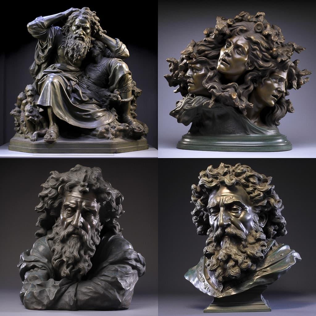 Jean-Baptiste Carpeaux style, Midjourney V5, render 1 of 4