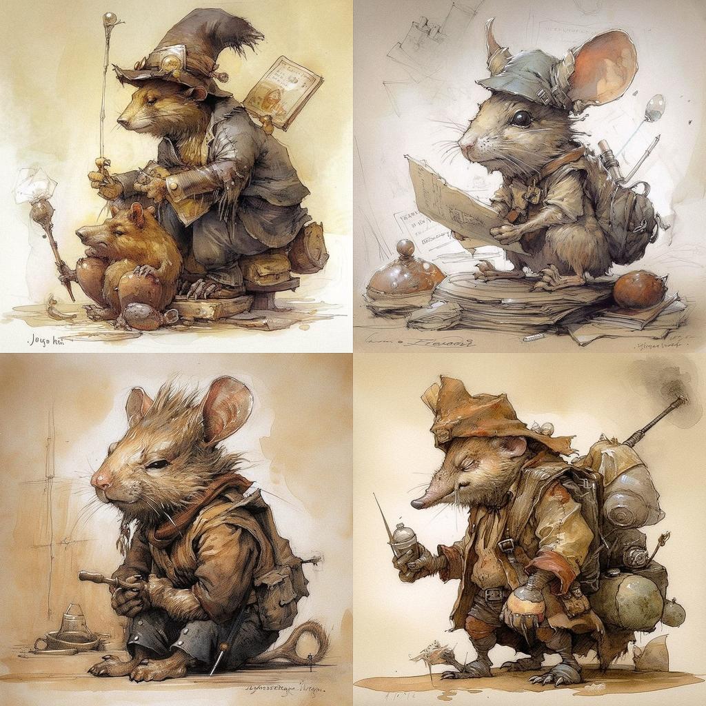 Jean-Baptiste Monge style, Midjourney V5, render 1 of 4