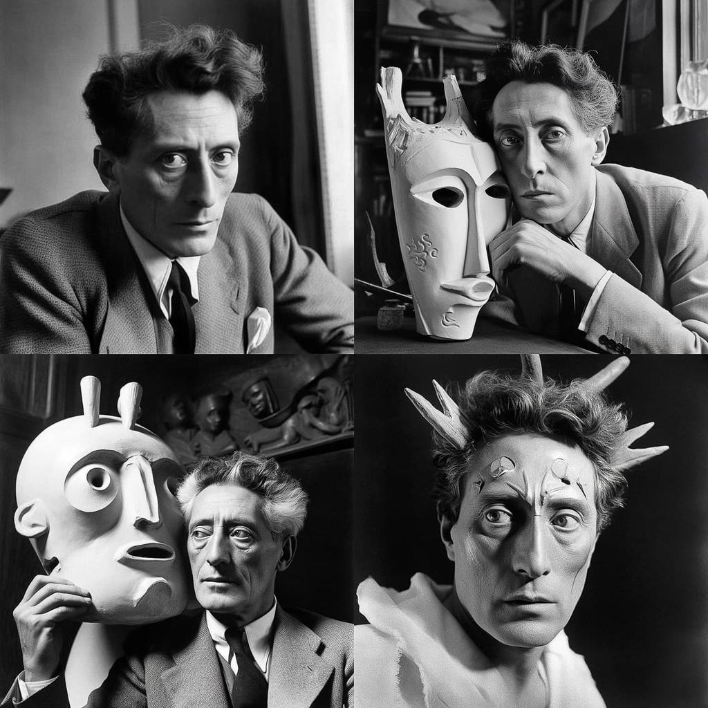 Jean Cocteau style, Midjourney V5, render 1 of 4